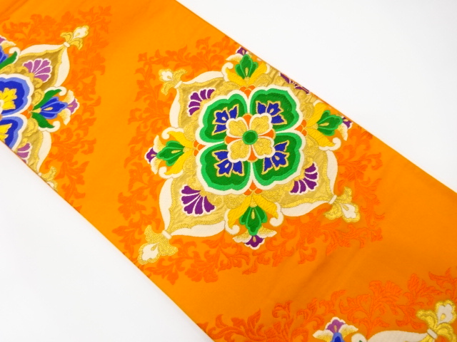 アンティーク　華紋織り出し袋帯（着用可）